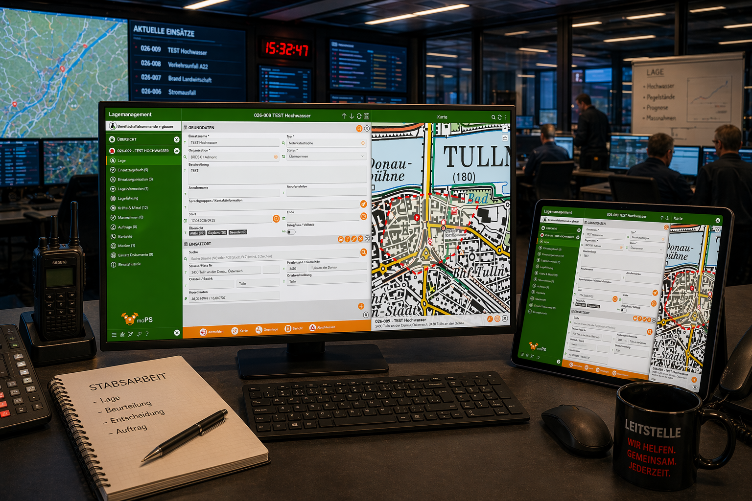 moPS Incident Command Suite für Lage- und Stabsarbeit